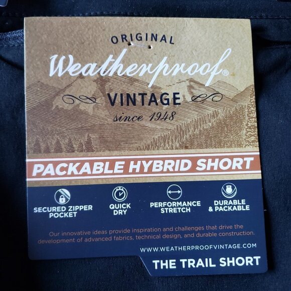 NWT - Weatherproof Vintage Packable Trail Hybrid Short - Size 40 - Picture 6 of 9